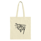 Stay Wild Tote Bag, Floral Tote Bag, Minimalist Tote, Nature Lover Gift, Inspirational Tote Bag, Trendy Tote, Everyday Tote, Gift For Her - Tawshia
